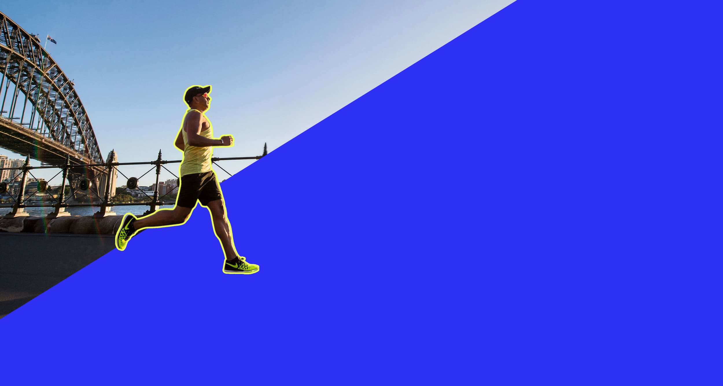 Illustration of an athlete in motion, representing Protosoma's performance focus